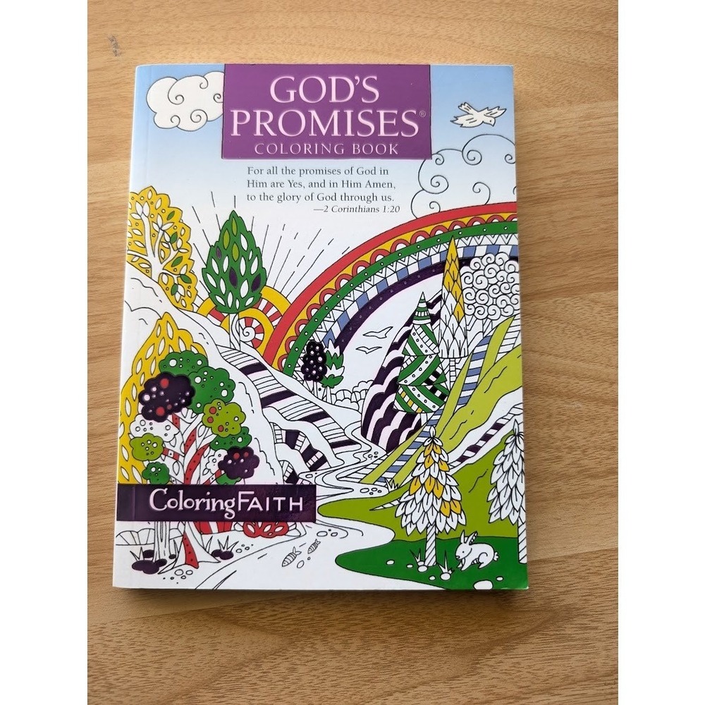 God's Promises Coloring Book Thomas Nelson Bible Verse Paperback Adult Brand NEW